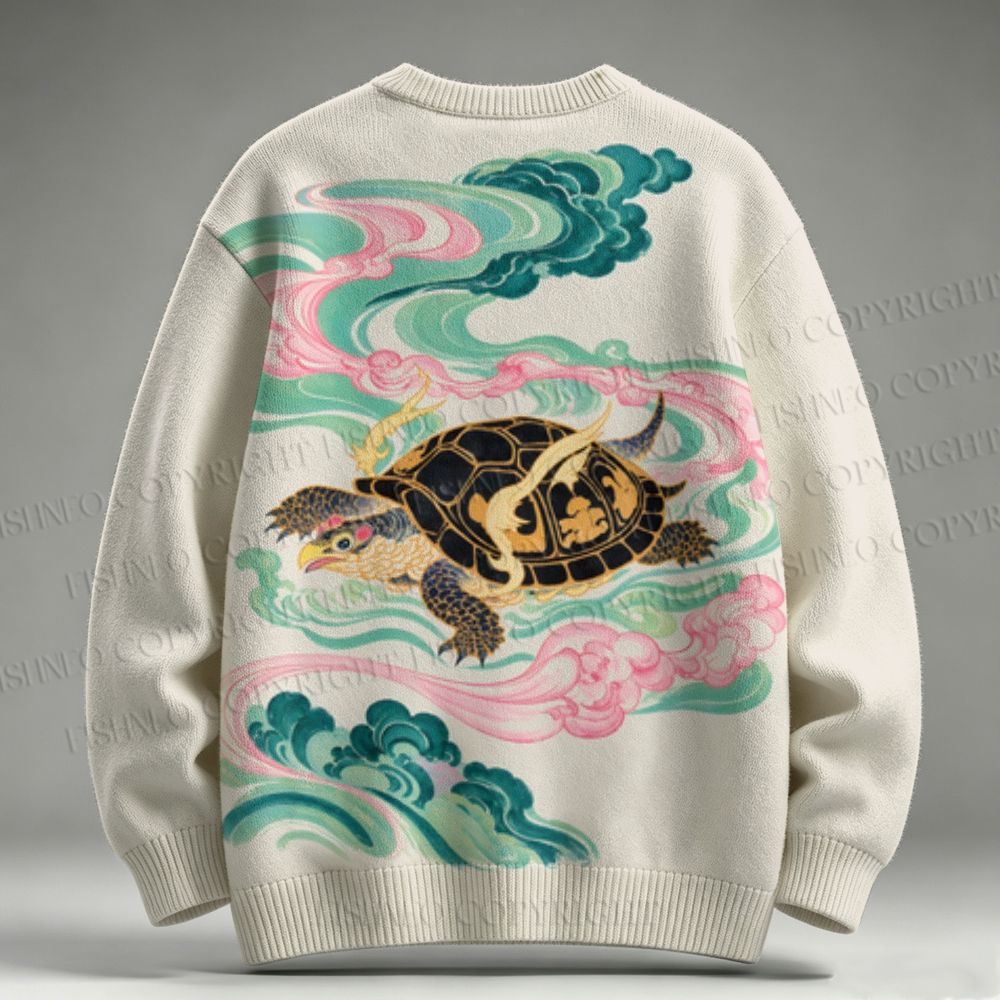 Vintage Turtle Raglan Sweater