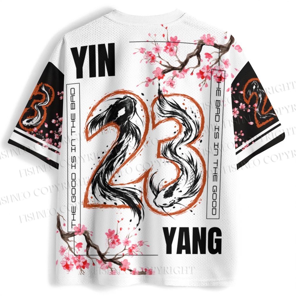 Koi Fish Yin Yang Japanese Art Jersey Shirts