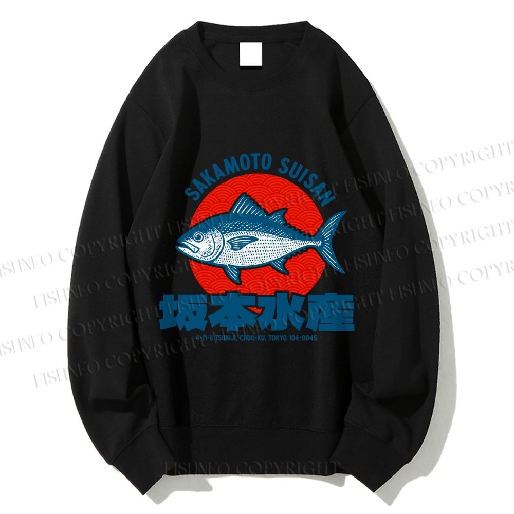 Unisex Sakamoto Suisan Printed Sweatshirt