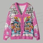 Jean-Michel Basquiat Graffiti Ugly Cardigan Sweater