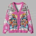 Jean-Michel Basquiat Graffiti Ugly Cardigan Sweater