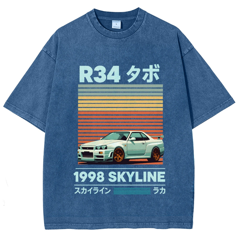 1998 Nissan R34 Skyline Vintage Washed T-shirt