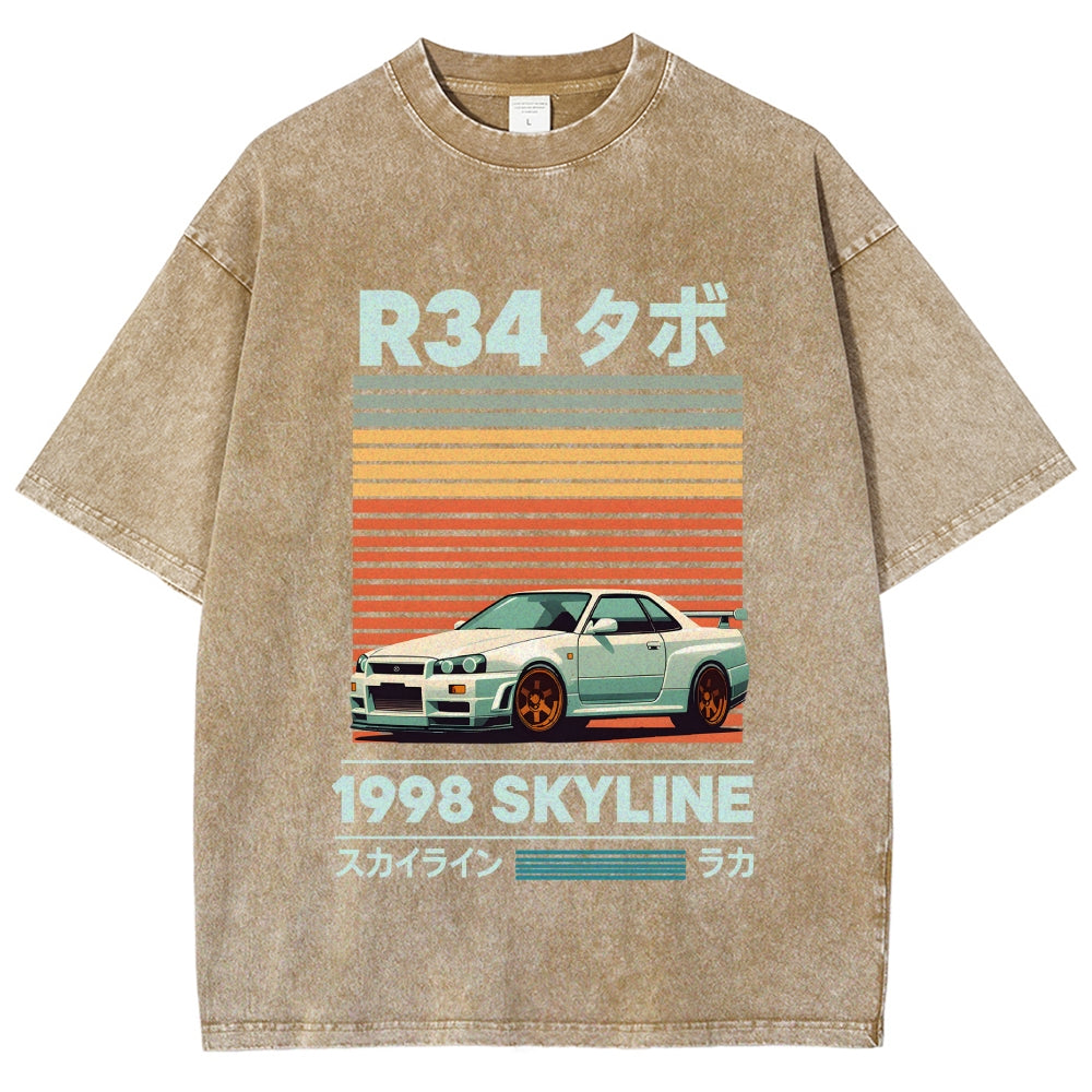 1998 Nissan R34 Skyline Vintage Washed T-shirt