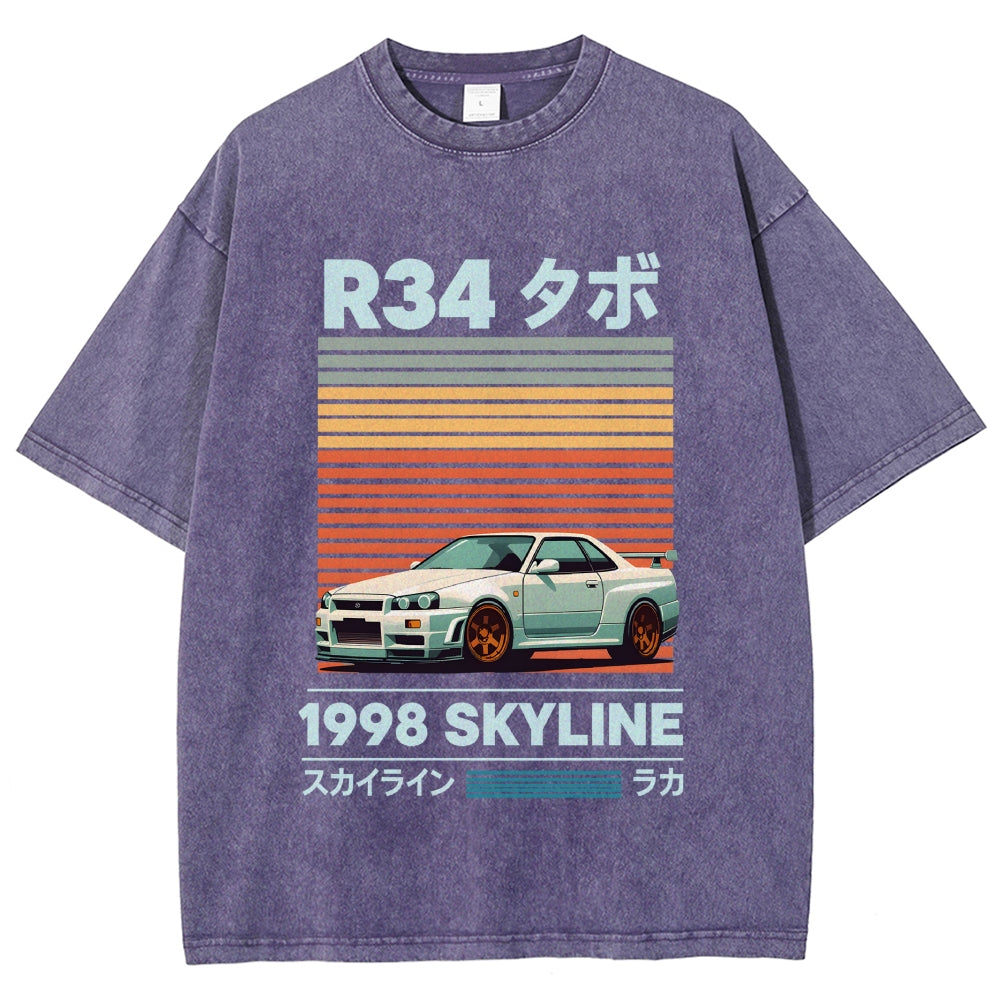 1998 Nissan R34 Skyline Vintage Washed T-shirt