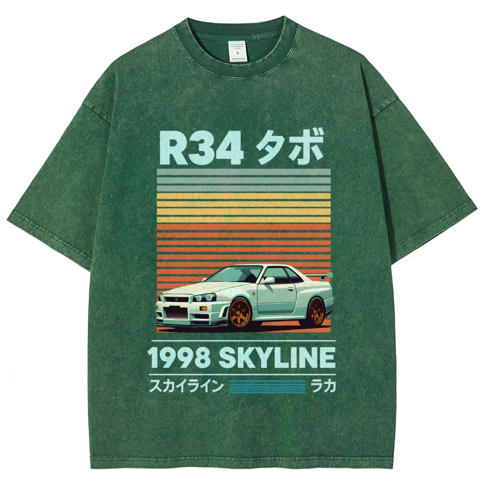 1998 Nissan R34 Skyline Vintage Washed T-shirt