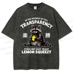 Raccoon Holding A Lemon Vintage Washed T-shirt