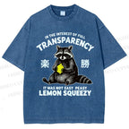 Raccoon Holding A Lemon Vintage Washed T-shirt