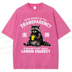 Raccoon Holding A Lemon Vintage Washed T-shirt