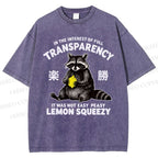 Raccoon Holding A Lemon Vintage Washed T-shirt