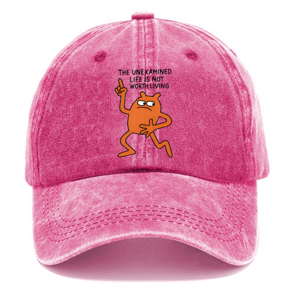 Eyes Looking Sideways Washed Cap