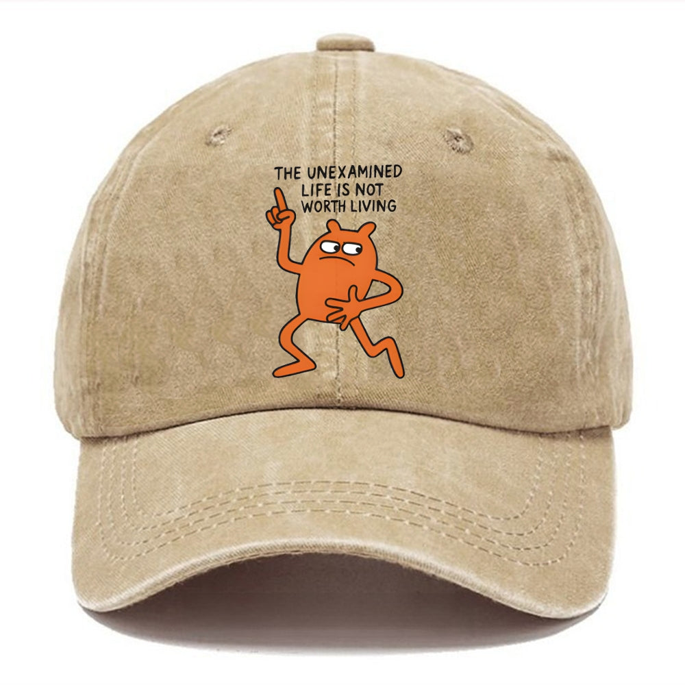 Eyes Looking Sideways Washed Cap