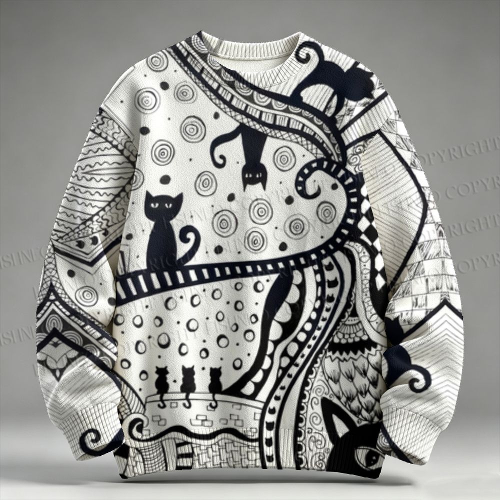 The Black Cat's Dream Raglan Sweater