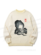 Unisex Octopus Gradient Casual Sweater