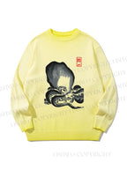 Unisex Octopus Gradient Casual Sweater