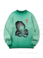 Unisex Octopus Gradient Casual Sweater