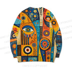 Eye Graffiti Art Core-spun yarn long-sleeve sweater