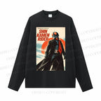 Unisex Shin Kamen Rider Casual Cotton Printed Long Sleeve T-shirt