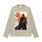 Unisex Shin Kamen Rider Casual Cotton Printed Long Sleeve T-shirt