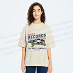Unisex Turtle CD Printed Washed Tee