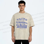 Unisex Taiyo Whales Printed Washed Tee