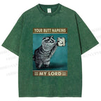 Unisex Your Butt Napkins My Lord Printed Washed Tee