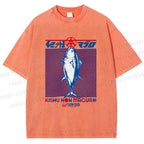 Unisex Kishu Hon Maguro Printed Washed Tee