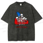 Unisex The Simpsons Skeleton Couch Gag Printed Washed Tee