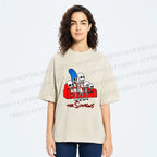Unisex The Simpsons Skeleton Couch Gag Printed Washed Tee