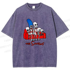 Unisex The Simpsons Skeleton Couch Gag Printed Washed Tee