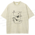 Unisex Funny Ducks Jenga Printed Washed Tee