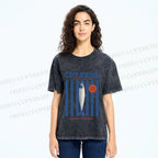 Unisex Retro Fish Market Printed Washed Tee