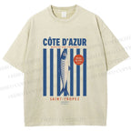 Unisex Retro Fish Market Printed Washed Tee