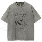 Unisex Funny Ducks Jenga Printed Washed Tee