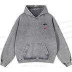 Unisex Casual Mount Fuji Printed Double-sided Washed Hoodie