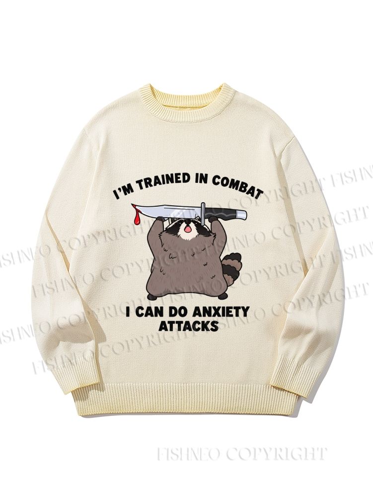 Unisex I Can Do Anxiety Attacks Gradient Casual Sweater