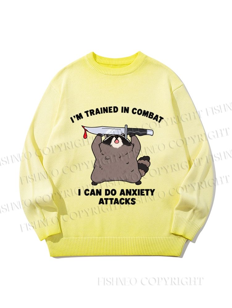 Unisex I Can Do Anxiety Attacks Gradient Casual Sweater