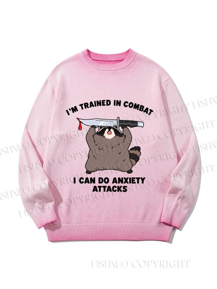 Unisex I Can Do Anxiety Attacks Gradient Casual Sweater