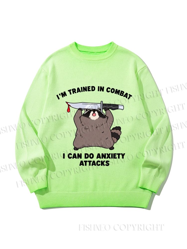 Unisex I Can Do Anxiety Attacks Gradient Casual Sweater