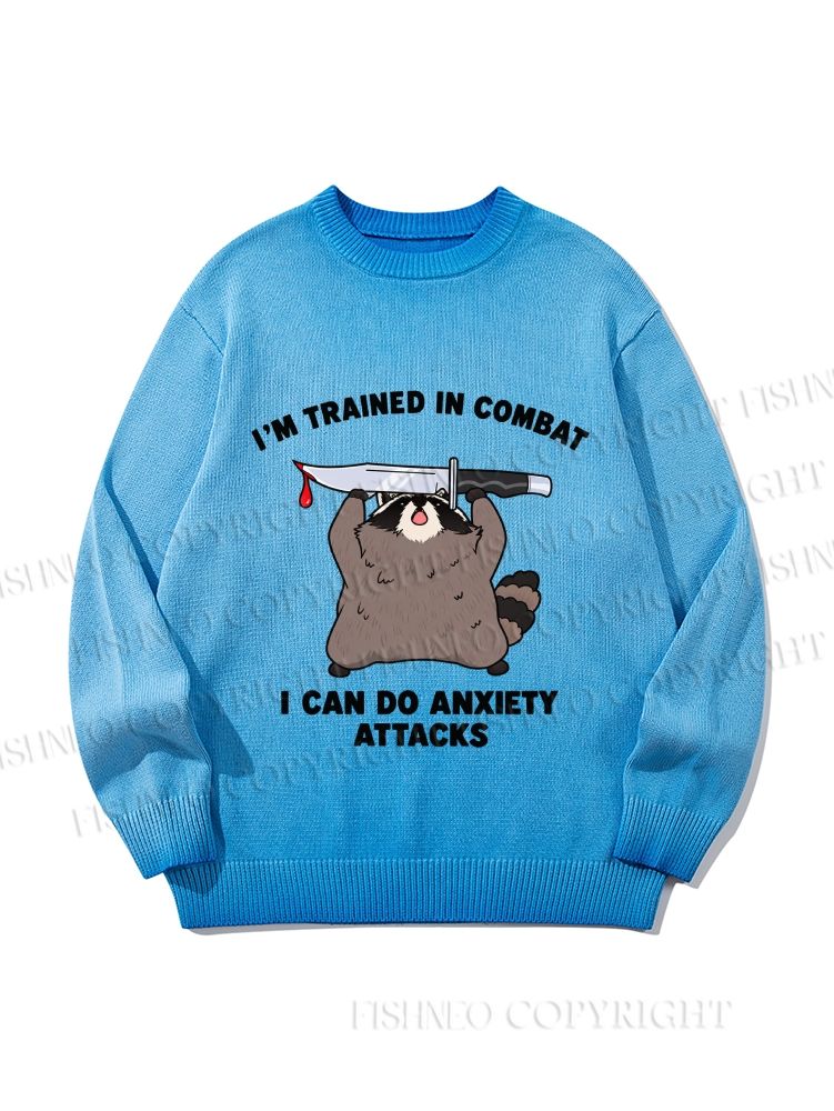 Unisex I Can Do Anxiety Attacks Gradient Casual Sweater