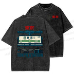 Unisex Tokyo Station Printed Washed Tee