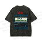 Unisex Tokyo Station Printed Washed Tee