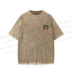 Unisex Ramen Frog Printed Washed Tee