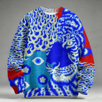 Fire Tiger Round Neck Raglan Sweater Raglan Sweater