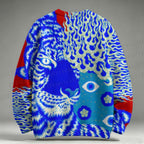Fire Tiger Round Neck Raglan Sweater Raglan Sweater
