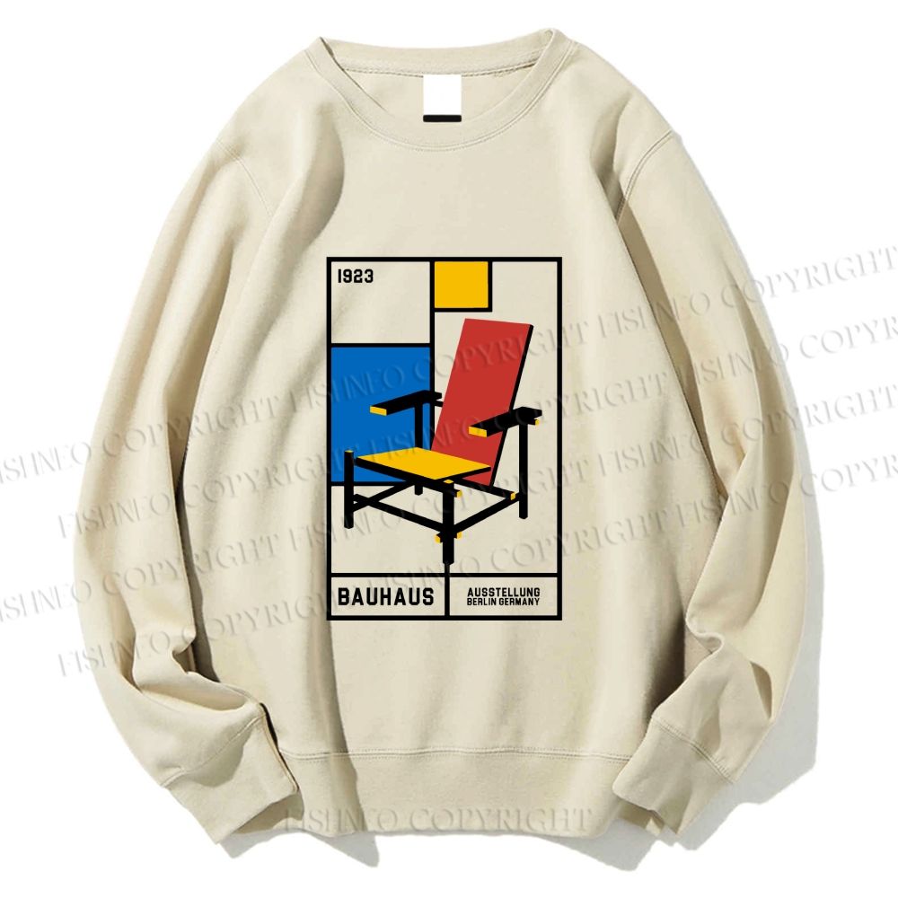 Unisex Red And Blue Chair Printed Sweatshirt