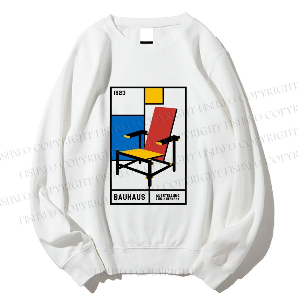 Unisex Red And Blue Chair Printed Sweatshirt