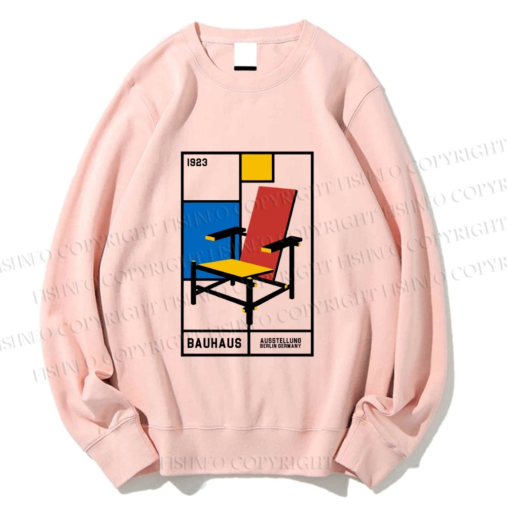 Unisex Red And Blue Chair Printed Sweatshirt