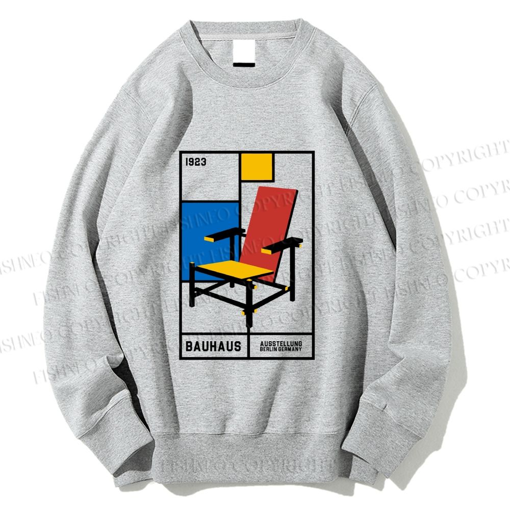 Unisex Red And Blue Chair Printed Sweatshirt