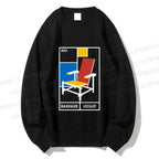 Unisex Red And Blue Chair Printed Sweatshirt