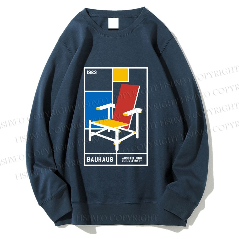 Unisex Red And Blue Chair Printed Sweatshirt